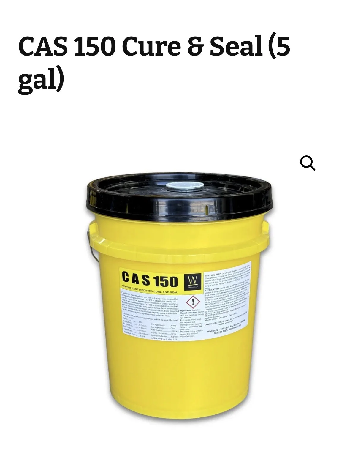 CAS 150 Cure and Seal 5 Gallon — The Sealer Dispensary Cohoes NY Capital Region