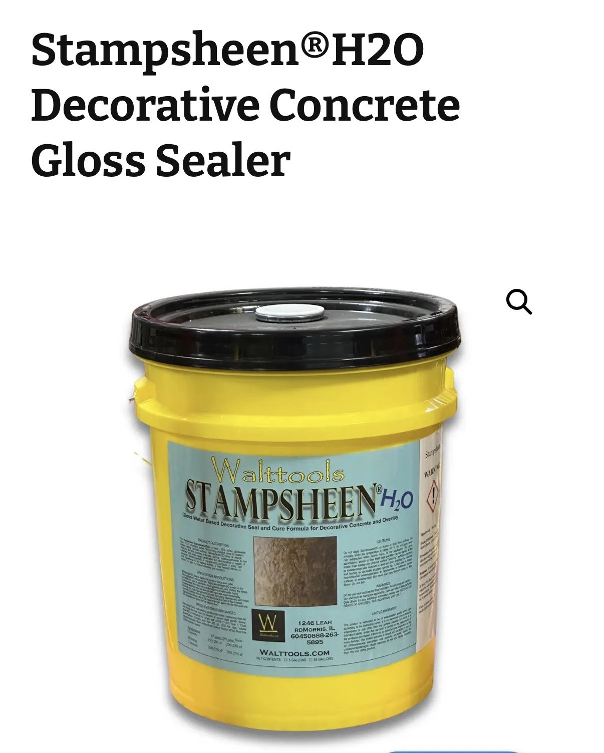 Stampsheen H2O Water-Based Decorative Concrete Gloss Sealer — The Sealer Dispensary